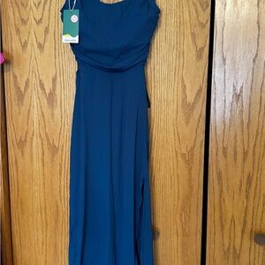 HALARA One Shoulder Navy Dress
